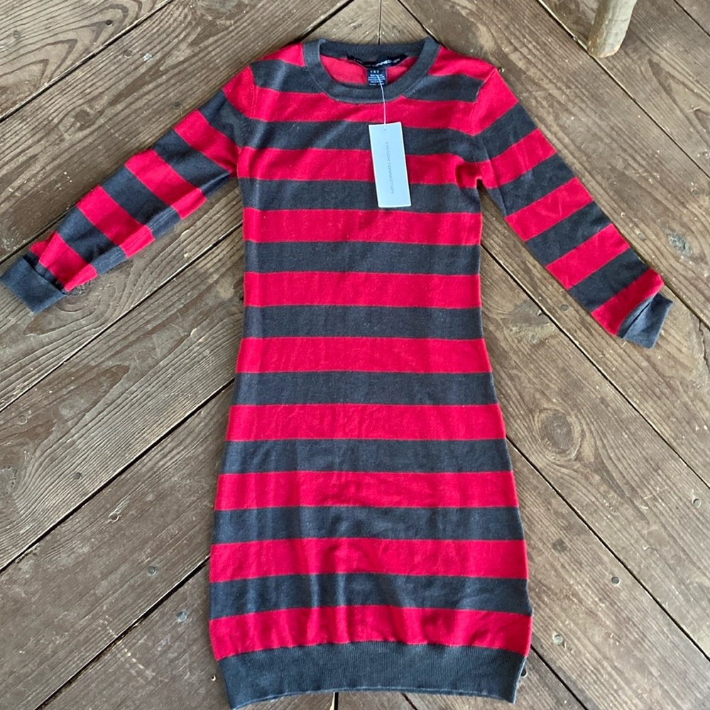 French Connection NWT Bambi Striped Sweater Dress - Picture 8 of 13